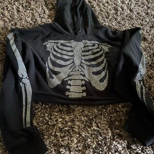 Spencer's Black Graphic Hoodie